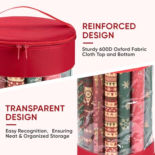 Christmas Wrapping Paper Storage Organizer 41 Inch Oxford Fabric Holder