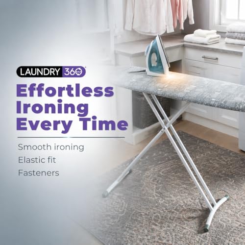 Ironing Board Cover and Pad Set - Scorch Resistant Cotton, Grey
