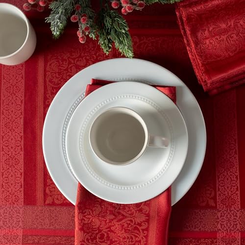 Benson Mills Ravenna Jacquard Red Napkin Set of 4 - 18x18 Inches