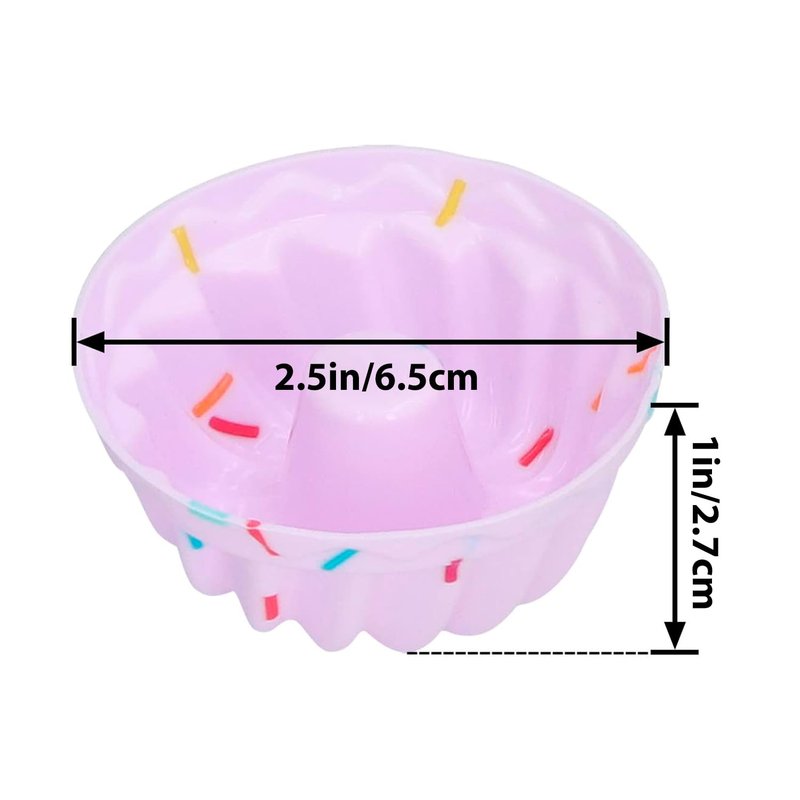 Silicone Cupcake Baking Cups, 20Pcs Reusable Small Muffin Liners Nonstick Pastry Muffin Molds Fancy Dessert Tray Petal Flower Set