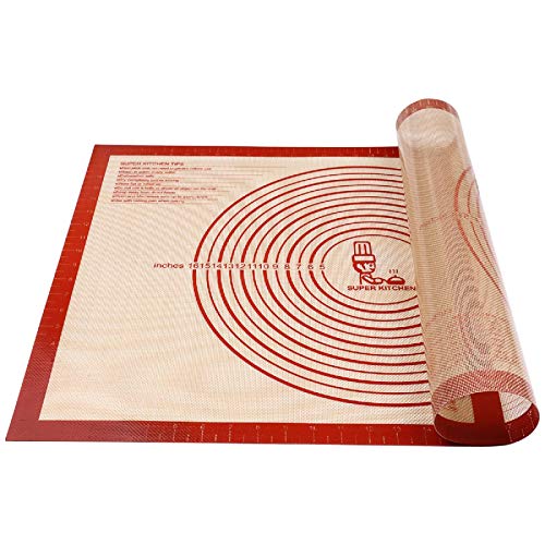 Extra Large Non-Stick Silicone Pastry Mat with Measurements 28x20 Inch