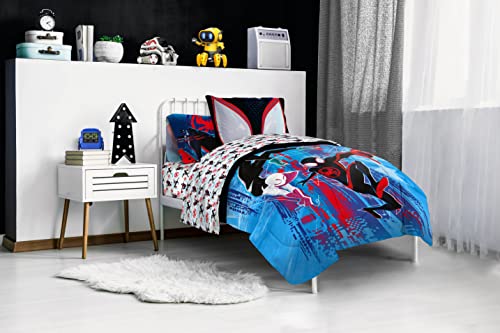 Spiderman Twin Comforter Set with Sheets & Pillowcase - Marvel LEGO® Spider-Verse