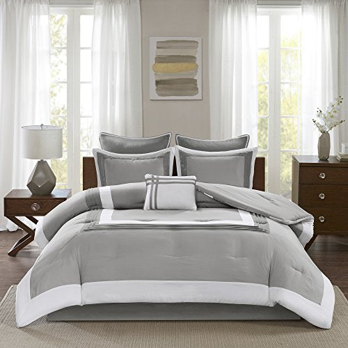 Gray Down Alternative Comforter Set, King Size, 3 Pieces