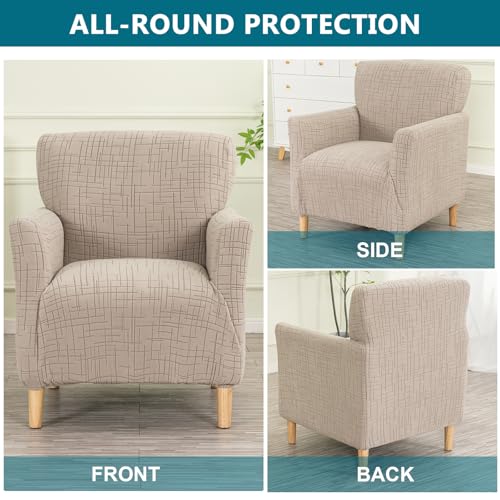 Stretch Armchair Slipcover - 1-Piece Jacquard Furniture Protector