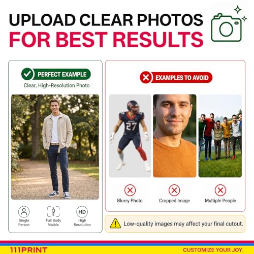 Custom Life-Size Cardboard Cutout, Personalized Photo Standee for Events