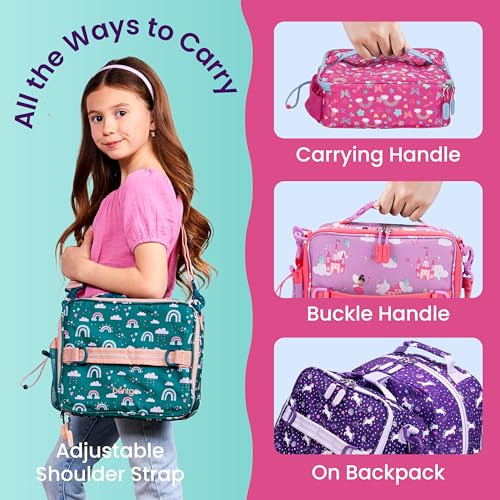 Bentgo Kids Insulated Reusable Lunch Bag - Rainbows & Butterflies