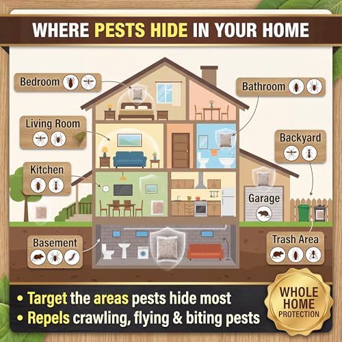 20-Pack Natural Pest Control Pouches, Plant-Based Rodent & Insect Repellent