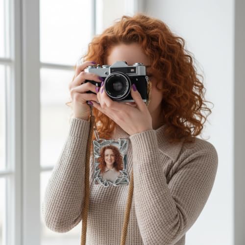 2 Pcs Irregular Silver Photocard Holder Keychain with Wrist Coil