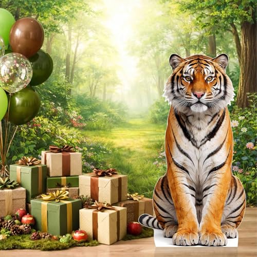 Life Size Tiger Cutout 4 ft Animal Themed Party Decoration