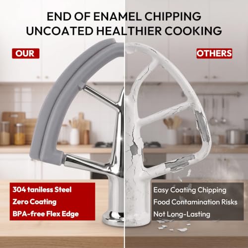 Stainless Steel Flex Edge Paddle for 4.5 & 5 Quart Tilt-Head Stand Mixers