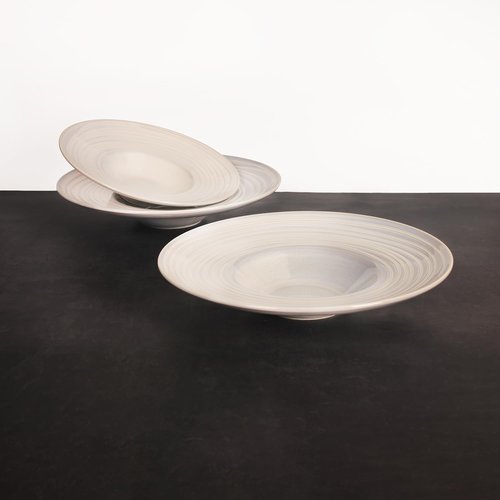 Creativity Home 10 oz Soup Bowls soup Plate Pasta Bowl Set of 2 Shallow Bowl Plates,Porcelain Rimmed Bowls with Rim, Microwave ovens and refrigerators safe 12 Inch