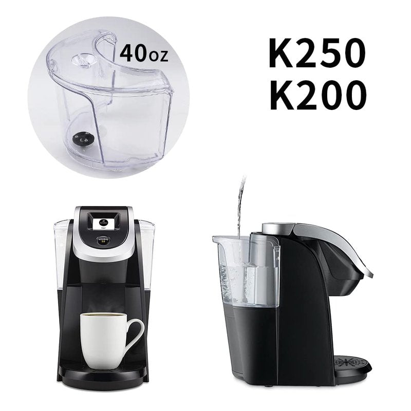 Veterger Replacement Parts 40oz Water Reservoir, Compatible with Keurig 2.0 K200/K250 Brewing Systems