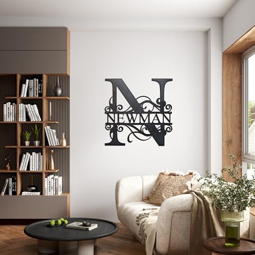 Custom Metal Monogram Wall Art - Personalized Name Sign for Home Decor