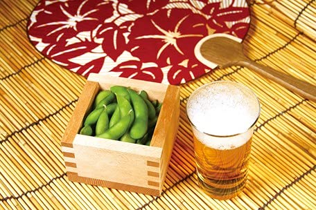EDOYA Hinoki Wood Sake Cups Set of 2 – Japanese Masu with Lucky Pattern, Handmade in Japan, 170ml