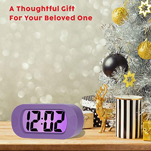 Kids Digital Alarm Clock with Snooze, Night Light, and Silicone Cover