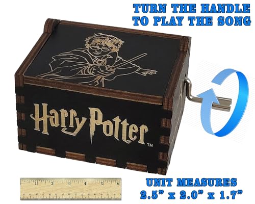 Mini Hand-Crank Music Box - Miniature Wizarding Theme Keepsake Gift