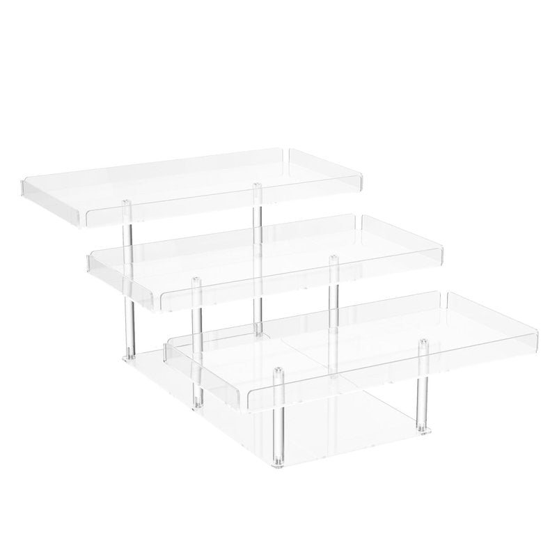 BYCY 3 Tier Cupcake Stand Set - Clear Acrylic Dessert Table Display Set for Pastry Food Treat Tier Cookie Dessert Platter, Tier Serving Trays Holder for Wedding Baby Shower Tea Party
