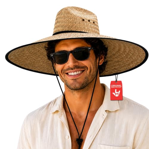Large Straw Sombrero Sun Hat for Men, Colorful Mexican Style Hat