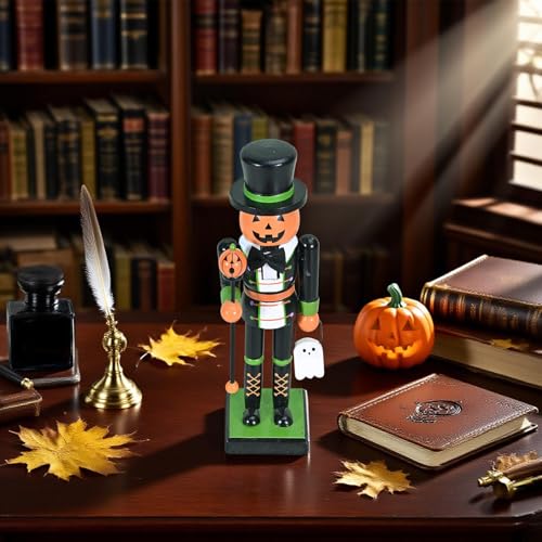 Halloween Wooden Nutcracker Figurine, 25cm Tabletop & Mantel Decor
