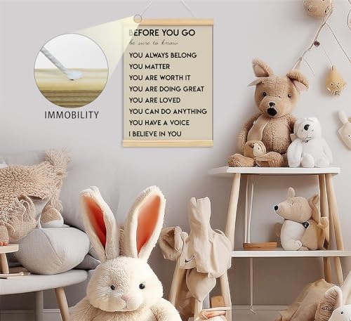 Positive Affirmations Wall Art 12x16 Inspirational Wooden Poster for Classroom and Office
