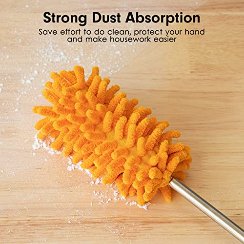 Extendable Microfiber Duster with 10-29" Pole & 2 Washable Heads