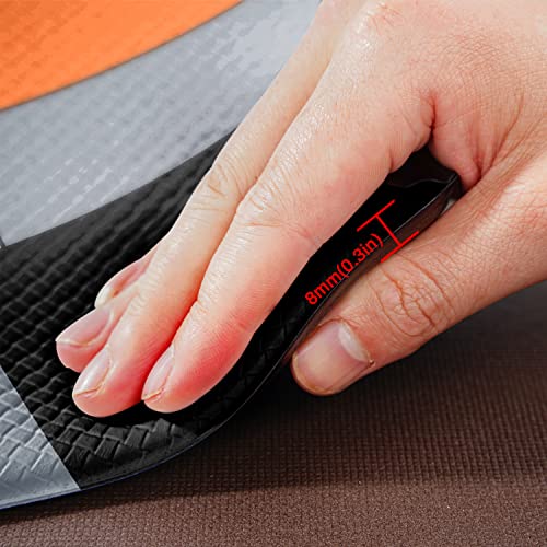2-Piece Anti-Fatigue Kitchen Rug Set, Geometric Cushioned Non-Slip Floor Mats