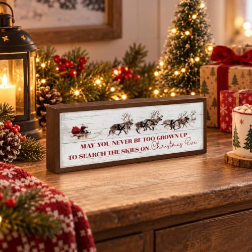 BQL Christmas Reindeer Decor Sign multicolor 9.5x3.1 in – Inspirational Wood Plaque