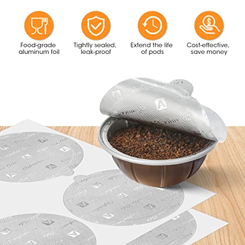 Aluminum Foil Seal Lids for Refillable Coffee Pods - 62mm (120 Pack)