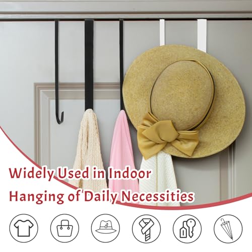 12-Inch White Wreath Hanger - Durable Over Door Hook for Decor