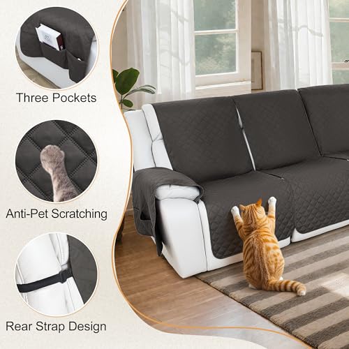 Waterproof Quilted Reclining Sectional Couch Cover - XL 5 Seat