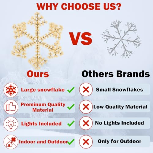 Unlemoni 59" Snowflake Light with 864 LED - Window/Outdoor Christmas Decoration (Variation: 59 inch)