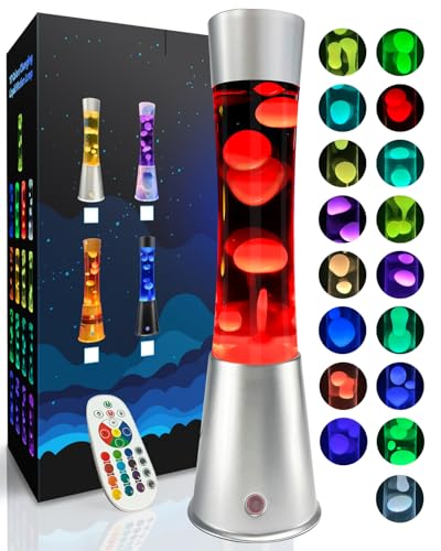 AONESY Liquid Motion Lamp with Remote, 17 Colors & 12H Timer - Modern LED Table Night Light for Bedroom, Office, Dorm, Gift