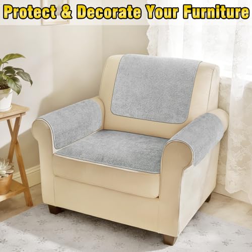 Waterproof Sofa Arm Covers Set of 2 - Anti-Slip Armrest Protectors