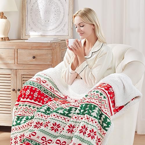 Westinghouse Christmas Tree Throw Blanket 50x60 Soft Heated Holiday Decor