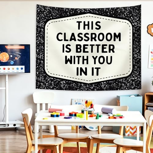 Boho Classroom Welcome Tapestry - Wall Hanging Banner Decor, 50x60 in