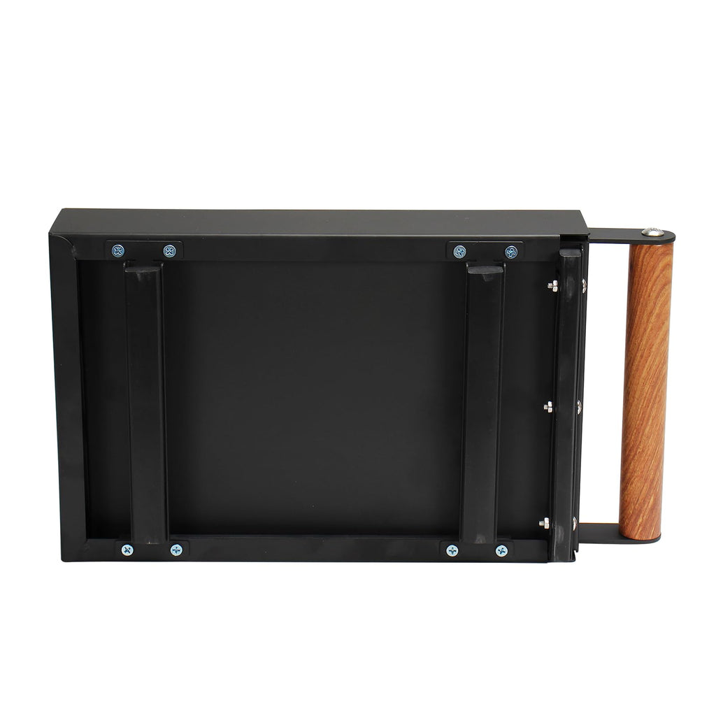 DIBTSA Espresso Knock Box Drawer,Stainless Steel Detachable Coffee Pucks Knock Container, Shock-Absorbent Durable Barista Style Knock Box, Removable Knock Bar,Wood handle and Non-Slip Base (Black)