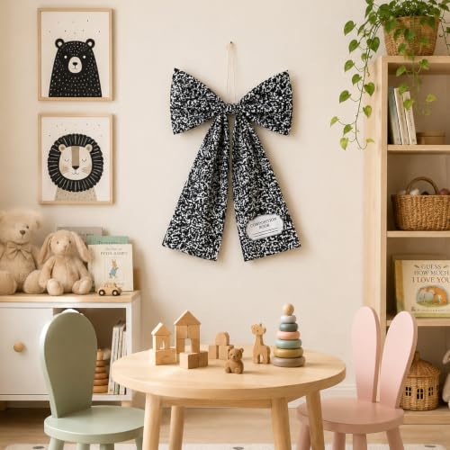 Large Back to School Composition Notebook Wreath Bow Door Hanger (28x19 In)