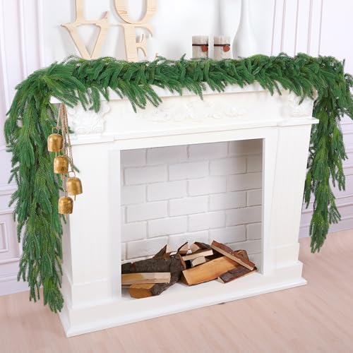4-Pack 9 Ft Artificial Norfolk Pine Garlands for Christmas & Mantels