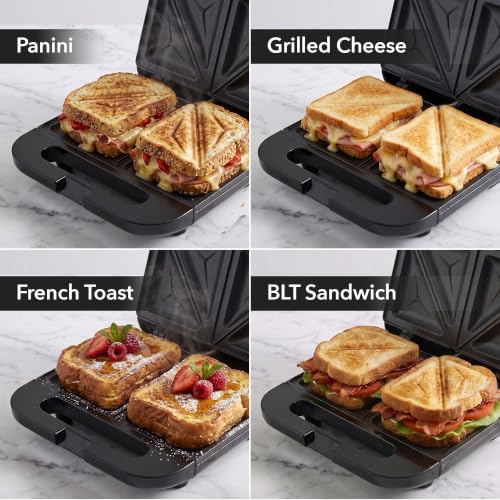 750W Electric Sandwich Maker with Non-Stick Plates & Cool-Touch Handle