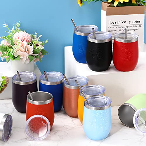 Cunhill 12oz Stainless Steel Stemless Wine Tumbler, 12 Colors, Pack