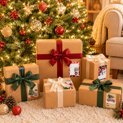 120 PCS 8 Designs Self Adhesive Christmas Gift to from Stickers