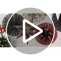 10 Pcs Christmas Hanging Decorations, Paper Fans and Star Lanterns,