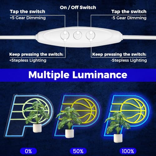 YANFEILO Basketball Team Logo Neon Sign Light Up LED Sign for Wall Decor - I’m So P You Are Here