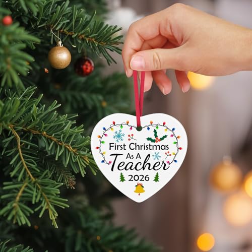 Teacher Christmas Ornament - First Year Appreciation Gift for Educators