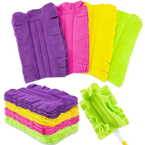 Reusable Microfiber Duster Refills (8 Pack) - Washable Dusting Pads