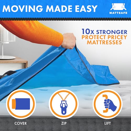 Nordic Elk Queen Mattress Bag for Moving and Storage - Heavy-Duty Reusable Bed Cover with Handles and Zipper