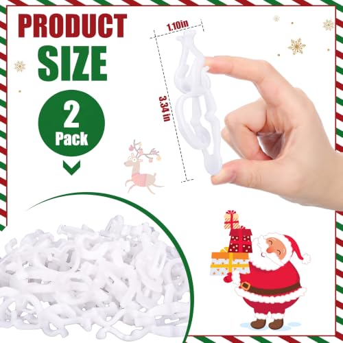 Cinnvoice 2 Pcs Christmas Light Clips for C7/C9 Mini Bulbs – Gutter & Roof Edge Clips