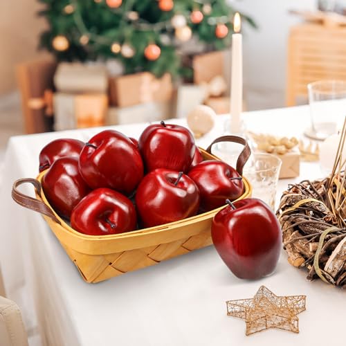 Artificial Red Apples - Foam Decorative Fruits (6 Pcs)