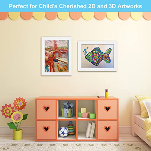 2-Pack Kids Art Frames 8.5x11 Front Opening Changeable Artwork Display White