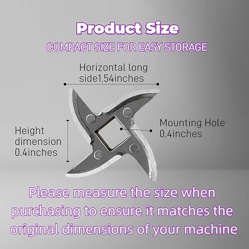#8 Stainless Steel Meat Grinder Blade Replacement - 2 Pack
